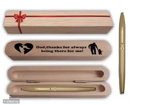 Saint Gold Ball Pen with engraving Thanks Dad Gift Pen Box