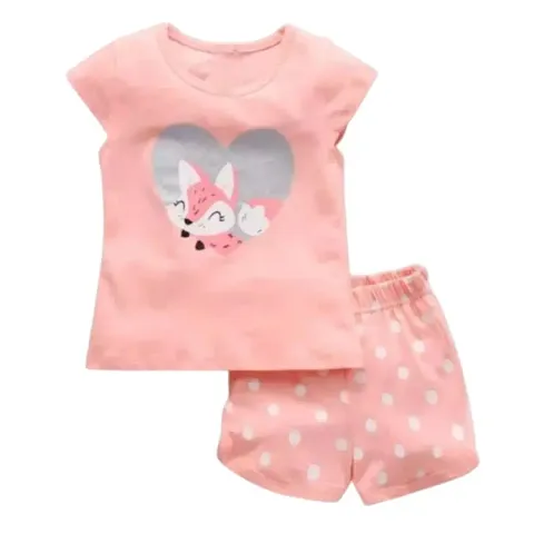 Shan Beauty Girl's Hosiery Top Bottom Set-1800 (Kids Cloth-01-1-2Y_Pink)