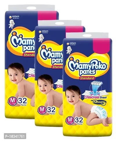 Buy Mamypoko Pants Standard Diapers -m-medium Size 32 Pieces(pack Of 3)  Clear Online In India At Discounted Prices