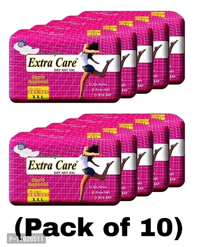 Extra Care DRY NET Sanitary Pads 7Pcs (Pack of 10) (70 Pads)-thumb0