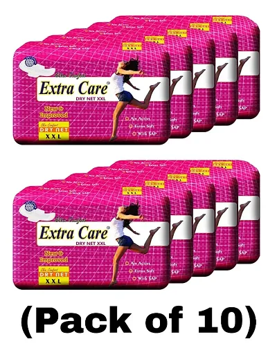 Extra Care DRY NET Sanitary Pads 7Pcs (Pack of 10) (70 Pads)