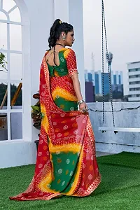 Stylish Women Georgette Printed Saree with Blouse piece-thumb1