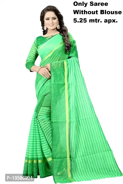 Women Stylish Chanderi Cotton Saree without Blouse piece