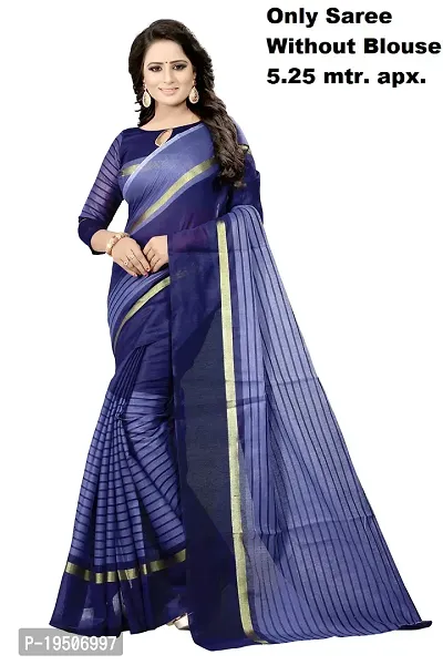 Women Stylish Chanderi Cotton Saree without Blouse piece