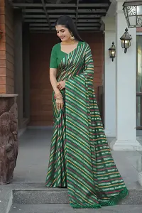 Stylish Green Kota Doria Saree With Blouse Piece For Women-thumb2