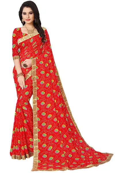 Trendy Women Georgette Sarees with Blouse Piece