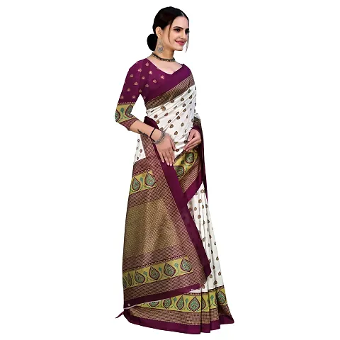 Alluring Art Silk Saree with Blouse piece 