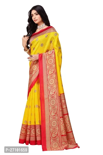 Stylish Women Art Silk Printed Saree with Blouse piece-thumb2