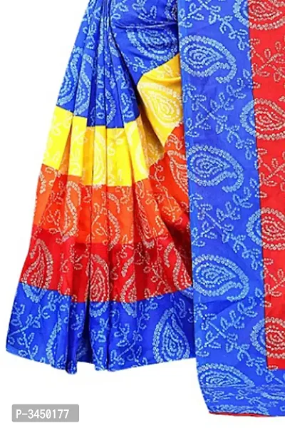 Women's Blue Art Silk Saree with Blouse piece-thumb4