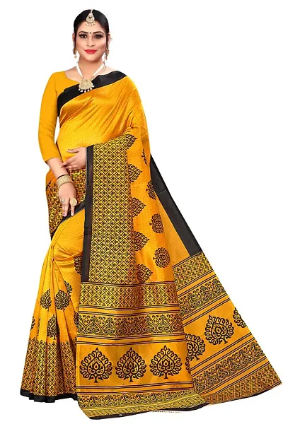 Latest Beautiful Art Silk Saree with Blouse piece