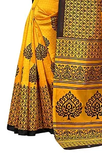 Women's Yellow Art Silk Saree with Blouse piece-thumb3