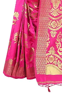 Stylish Banarsi Silk Jacquard Design Pink Women's Saree-thumb2