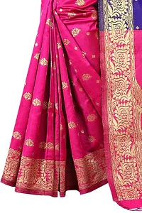 Stylish Banarasi Silk Jacquard Design Multicoloured Women's Saree-thumb2