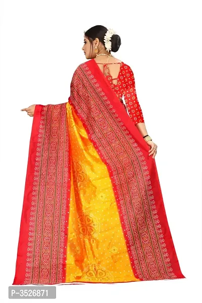 Women's Red Mysore Silk Saree with Blouse piece-thumb3