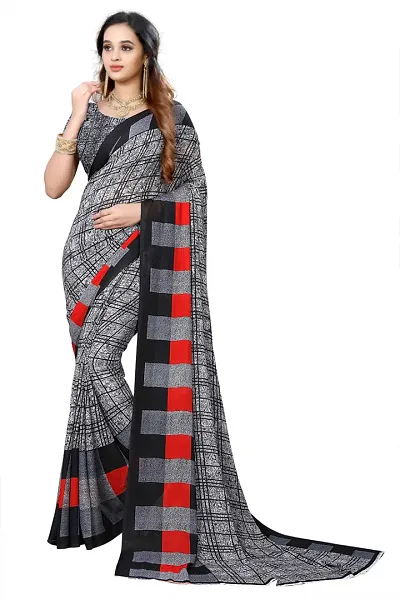 Elegant Georgette Saree with Blouse piece