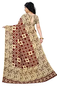 Maroon  Georgette Saree with Blouse piece-thumb2