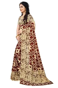 Maroon  Georgette Saree with Blouse piece-thumb1