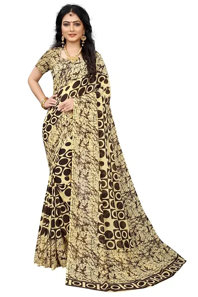 Stylish Georgette Saree with Blouse piece For Women