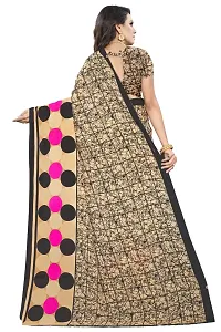 Yellow Georgette Printed Saree with Blouse piece-thumb2