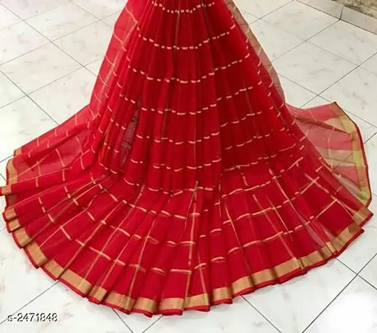 Fancy Women's Net Sarees With Blouse Piece