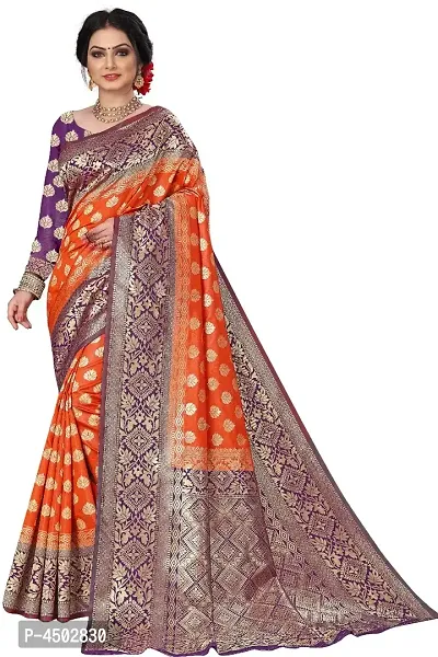 Soft Banarasi Silk Saree With Blouse Piece