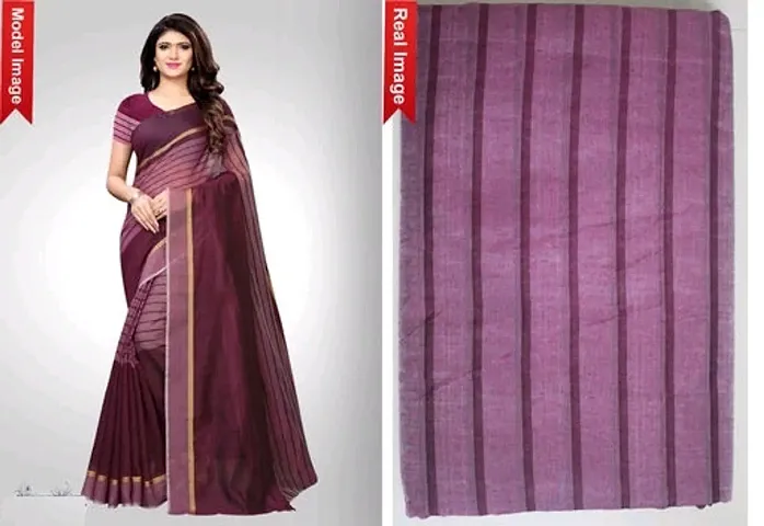 New In Cotton Blend Saree with Blouse piece 