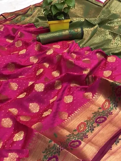 Banarasi Design Silk Blend Sarees