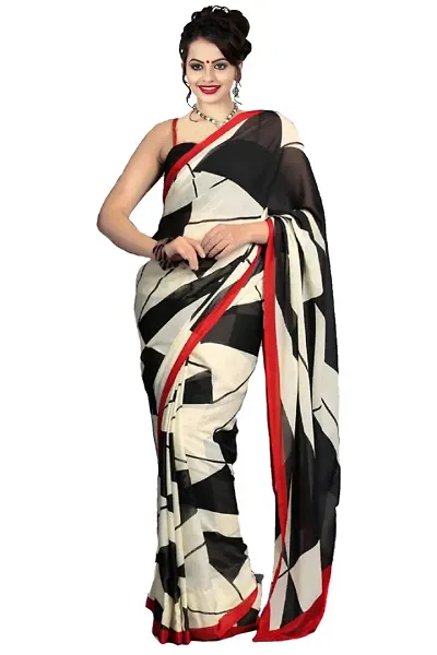 Alluring Georgette Daily Wear Women Saree With Blouse Piece