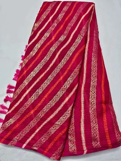 Kota Doria Silk Stripe Woven Design Sarees