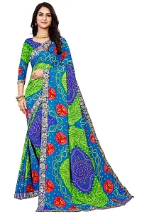 Stylish Multicoloured Georgette Printed Sarees with Blouse Piece For Women Pack Of 2-thumb1