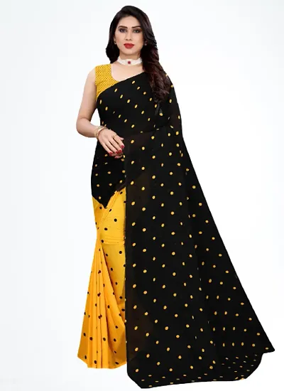 On Trend Georgette Printed Sarees With Blouse Piece