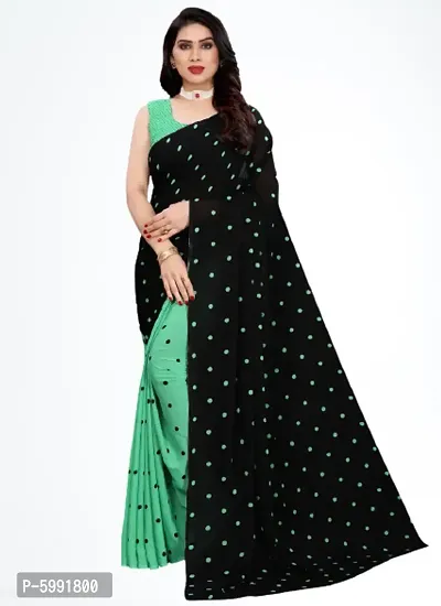 Fancy Women's Georgette Fancy Printed Sarees with Blouse piece-thumb0