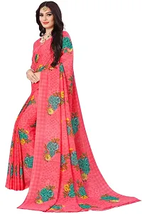 Fancy Women's Georgette Fancy Printed Sarees with Blouse piece-thumb2