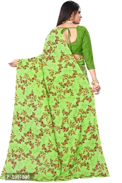 Fancy Women's Georgette Fancy Printed Sarees with Blouse piece-thumb2