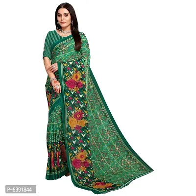 Fancy Women's Georgette Fancy Printed Sarees with Blouse piece-thumb0