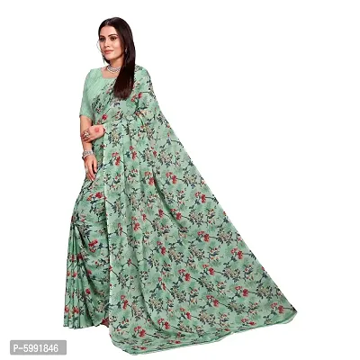 Fancy Women's Georgette Fancy Printed Sarees with Blouse piece-thumb3