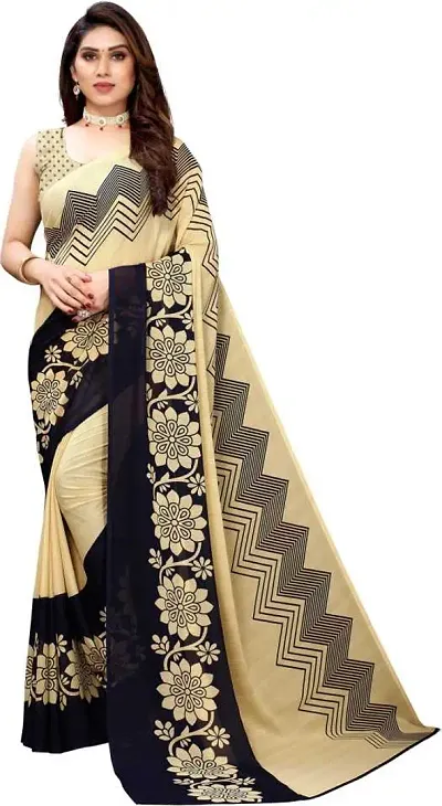 Georgette Fancy Printed Sarees with Blouse piece