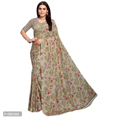 Fancy Women's Georgette Fancy Printed Sarees with Blouse piece