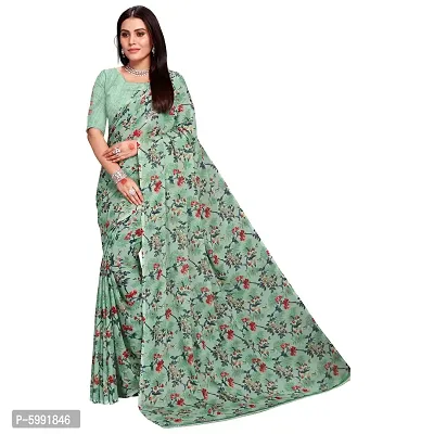 Fancy Women's Georgette Fancy Printed Sarees with Blouse piece