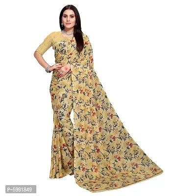 Fancy Women's Georgette Fancy Printed Sarees with Blouse piece