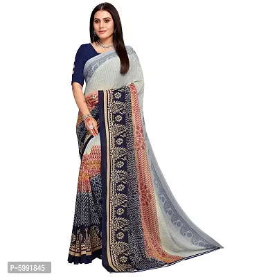 Fancy Women's Georgette Fancy Printed Sarees with Blouse piece-thumb0