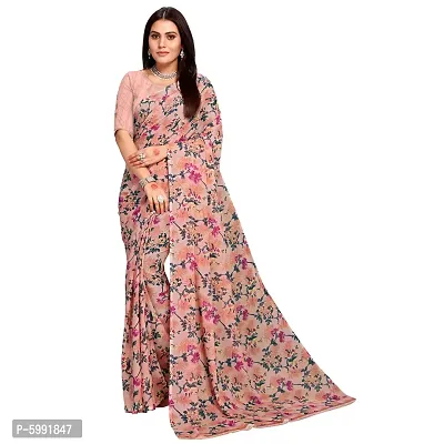 Fancy Women's Georgette Fancy Printed Sarees with Blouse piece