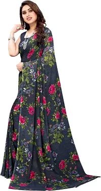 Fancy Women's Georgette Fancy Printed Sarees with Blouse piece-thumb2