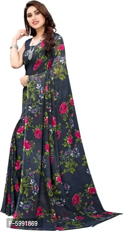 Fancy Women's Georgette Fancy Printed Sarees with Blouse piece-thumb3