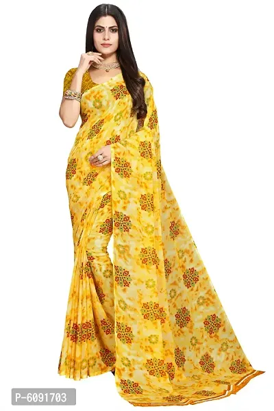 Fancy Womens Georgette Printed Sarees.-thumb0