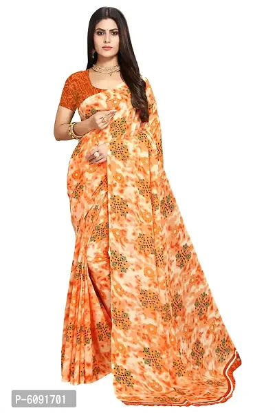 Fancy Women's Georgette Printed Sarees.-thumb0