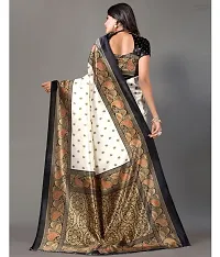 Stylish Mysore Silk Black Printed Saree With Blouse Piece For  Women-thumb1