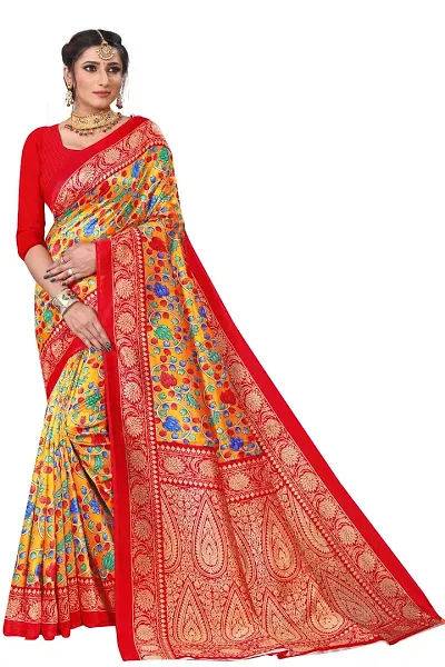 Stylish Mysore Silk Saree With Blouse Piece For Women