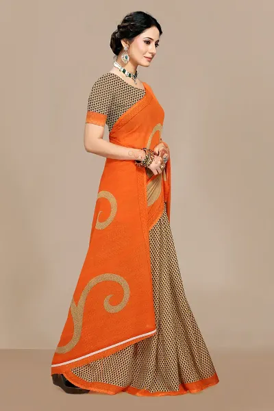 Stylish Georgette Saree with Blouse piece For Women