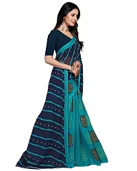 Stylish Georgette Blue Printed Saree with Blouse piece For Women-thumb3